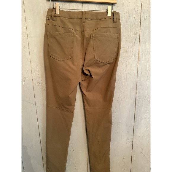 Lululemon Pants Mens 28 Brown ABC Slim Fit Casual Chino Golf Performance - Picture 4 of 8